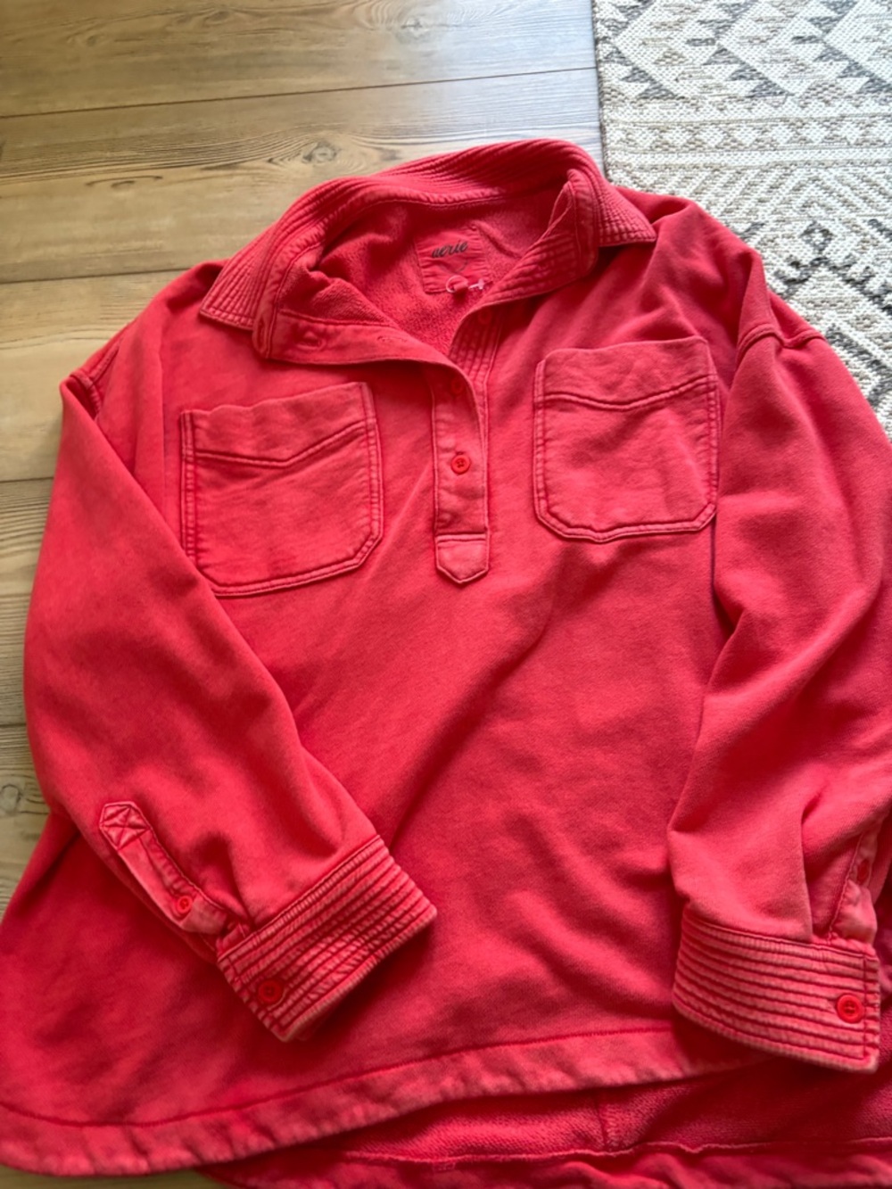 aerie Red Pullover Sweatshirt Hoodie